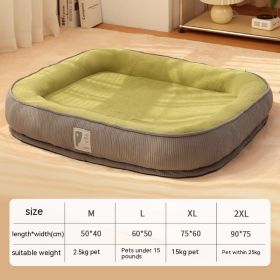 Home Winter Warm Dog Bed (Option: green-M)