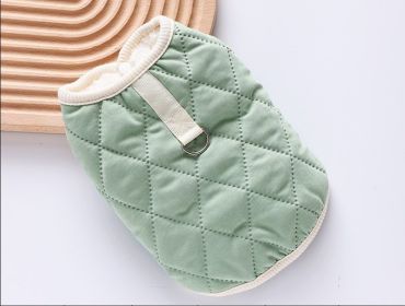 Autumn And Winter Schnauzer Teddy Bichon Vest Small Dog Pet Coat (Option: green-S)