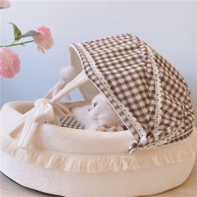 Pet Cradle Four Seasons Kennel Lattice Cat Bed (Option: Large Size-Cradle Nest)