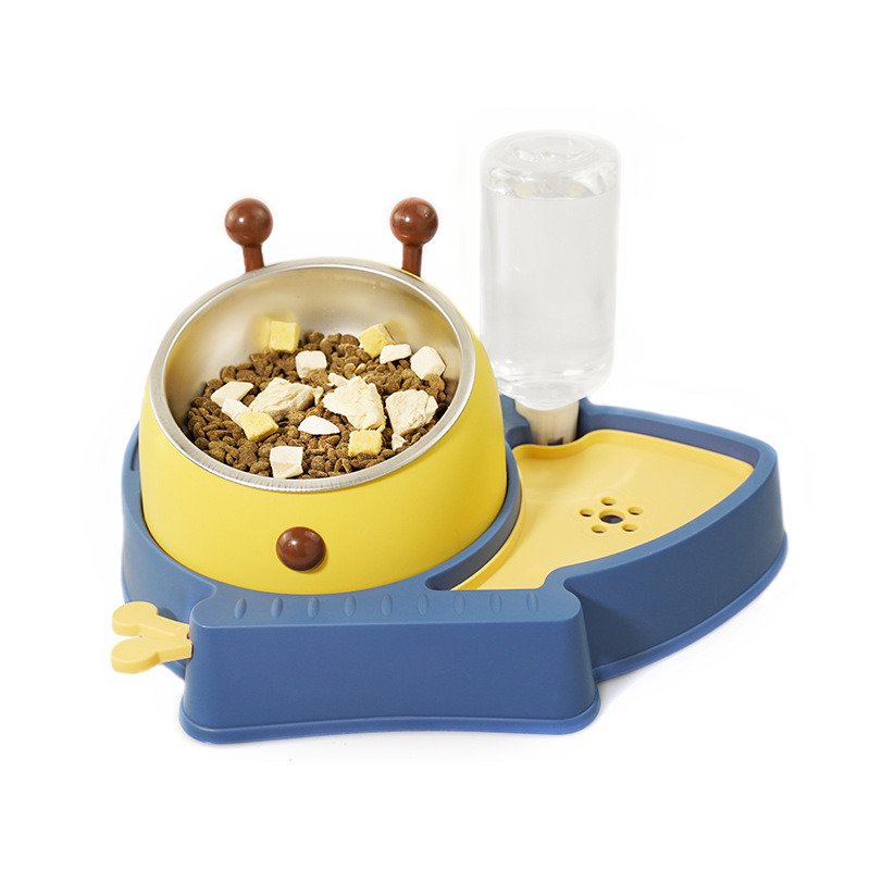 Elevated Tilted Food and Water Bowl Set, Raised Bowl with Automatic Water Dispenser Bottle for Cats and Small Dogs Kitten Puppy Elevated Tilted Food and Water Bowl Set, Raised Bowl with Automatic Water Dispenser Bottle for Cats and Small Dogs Kitten Puppy