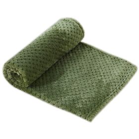 Pet Sleep Blanket Dogs And Cats Soft Mattress (Option: Dark Green-70x100cm)